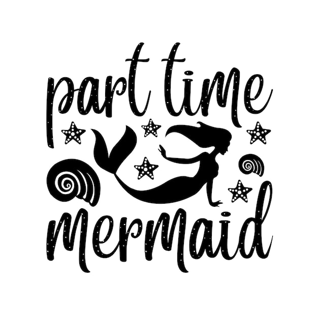 archivos de corte de diseño de sirena svg