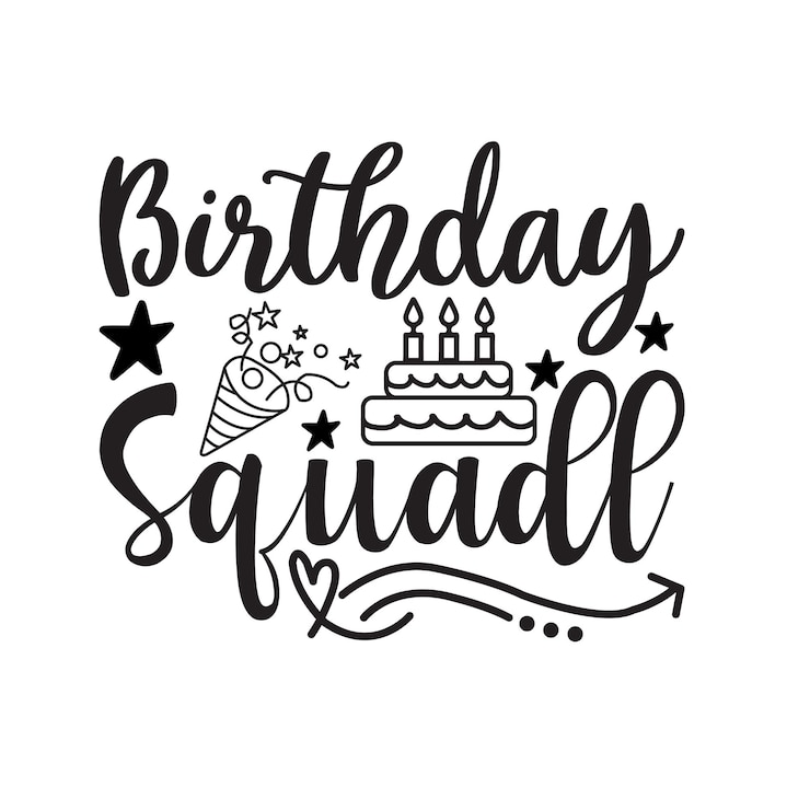 Vector archivos de corte de diseño svg del día de cumpleaños