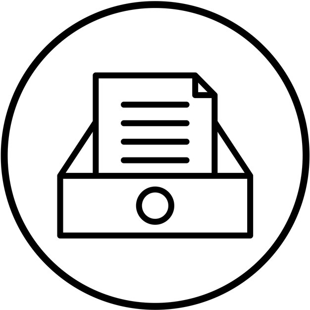 Archivos de diseño vectorial en estilo de icono de cajón