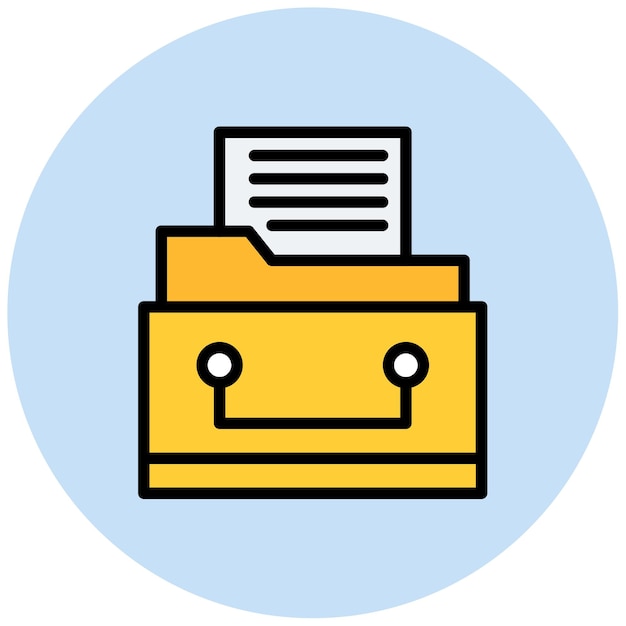 Los archivos en la imagen vectorial del icono del cajón se pueden utilizar para el comercio