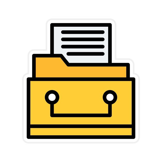 Los archivos en la imagen vectorial del icono del cajón se pueden utilizar para el comercio