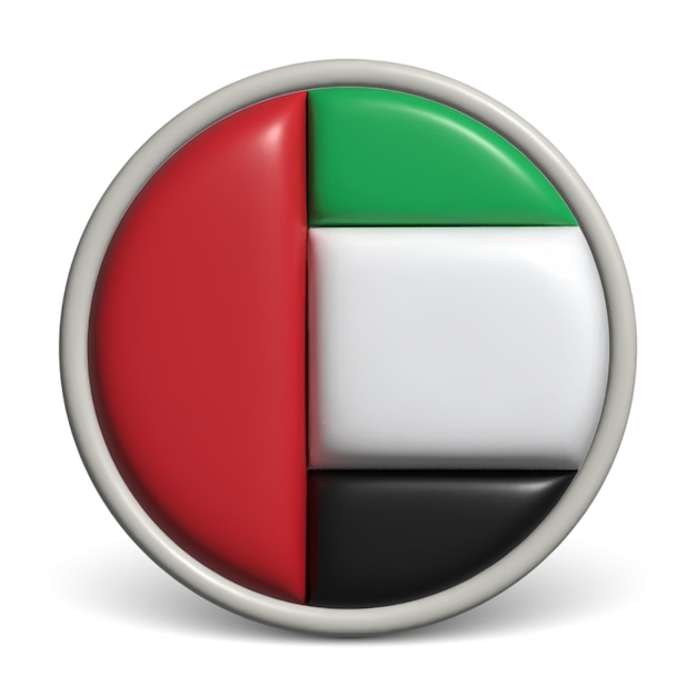 Vector arcilla render vector icono bandera emiratos árabes unidos