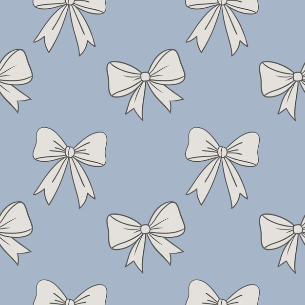 Arco azul festivo patrón sin costuras en fondo azul Ilustración vectorial Diseño para telas de fondo navideño