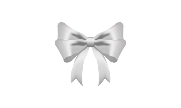 Arco blanco satén brillante realista con sombra para decorar su tarjeta de invitación de boda tarjeta de felicitación