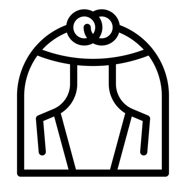 Arco de bodas con anillos icono estilo de línea delgada