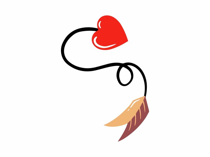 Vector arco del corazón decoración del día de san valentín