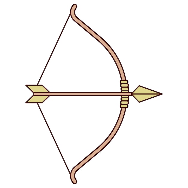 Vector arco y flecha icon vector de armas en el diseño de moda
