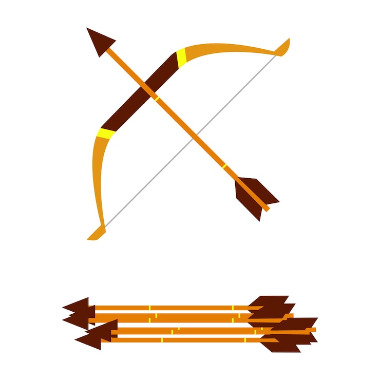 Vector arco, flechas, vector