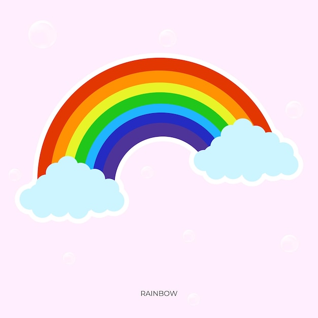 Vector el arco iris 3d