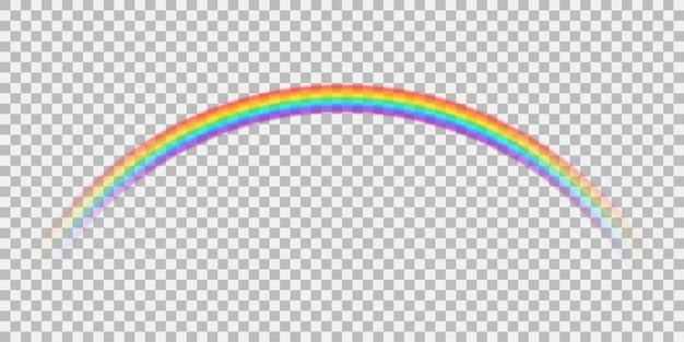 Arco iris borroso estrecho con efecto transparente Vector