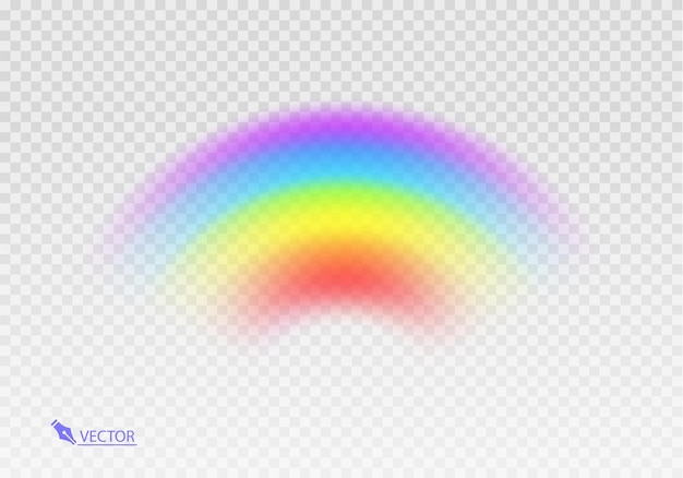 arco iris en un fondo transparente