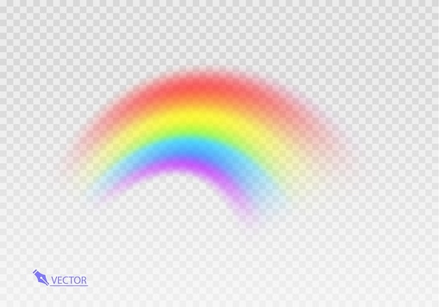 arco iris en un fondo transparente