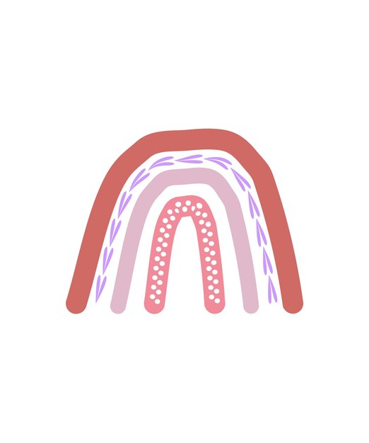 Arco iris de garabato de dibujos animados