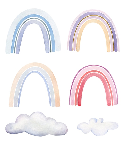 Arco iris y nubes