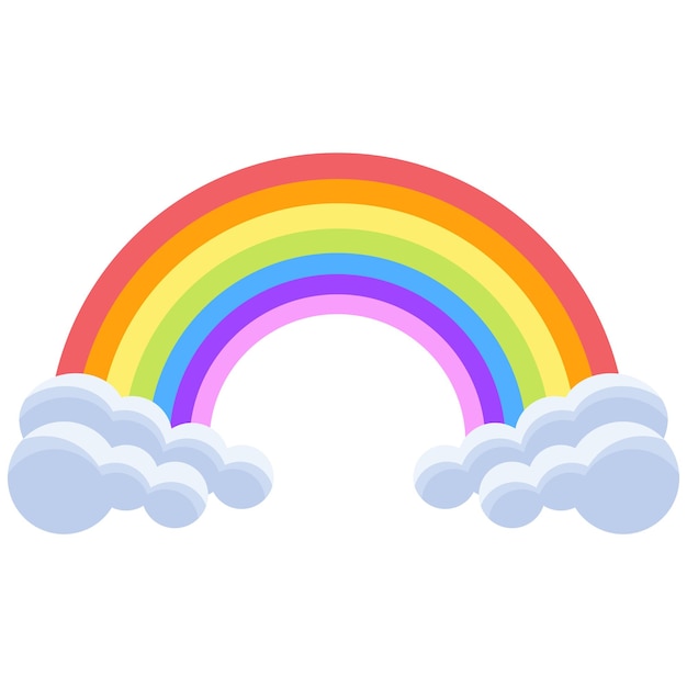 Arco iris con nubes
