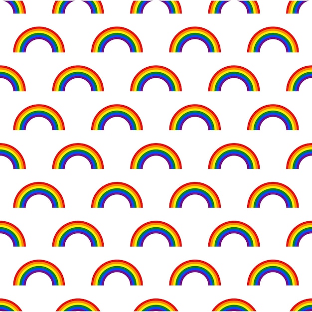 Arco iris de patrones sin fisuras para la decoración de la fiesta del mes del orgullo niños vacaciones textiles diseño de interiores libro diseño abstracto vector de fondo