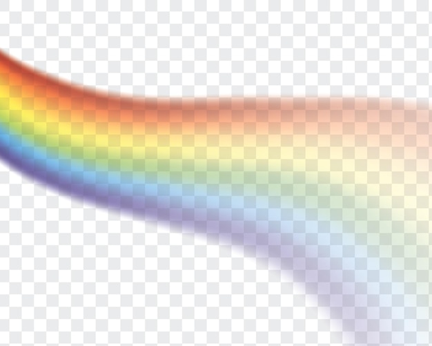 Arco iris transparente de color ilustración vectorial