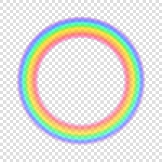 Vector arco iris transparente ilustración vectorial