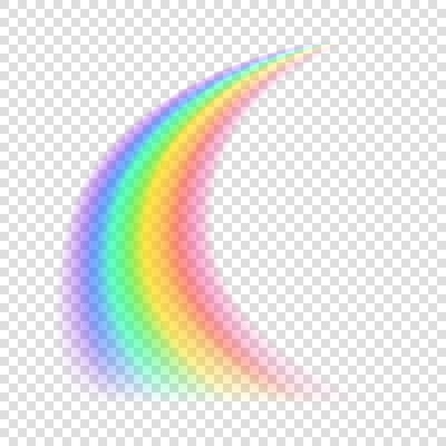 Arco iris transparente ilustración vectorial