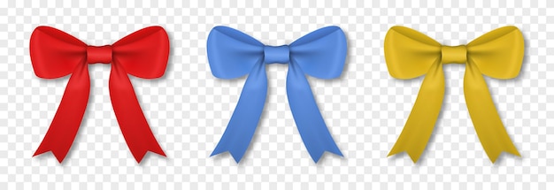 Arco de regalo de vector sobre fondo transparente aislado Arco realista png arcos multicolores