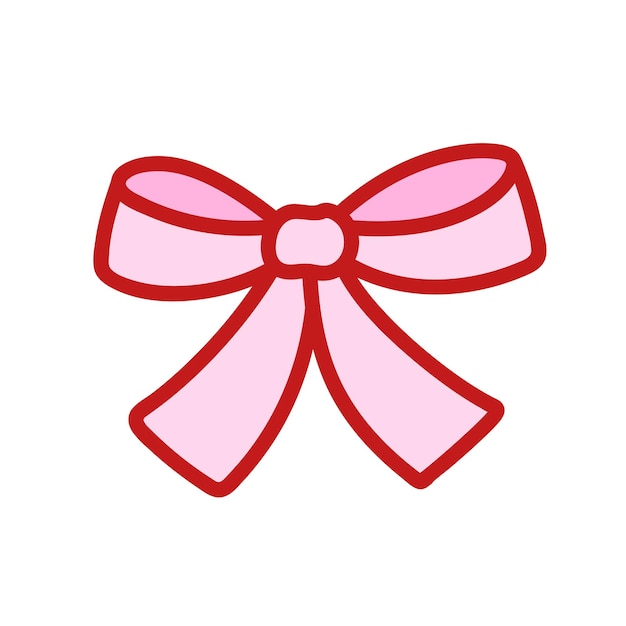 El arco rosado de la cinta es un hermoso elemento decorativo de vacaciones, una decoración de regalos festivos.
