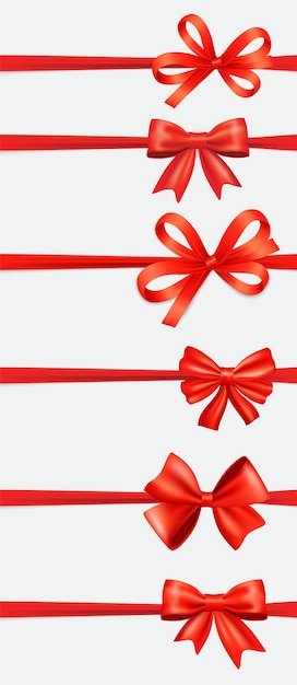 Arco de satén para el diseño vectorial de cajas de regalos