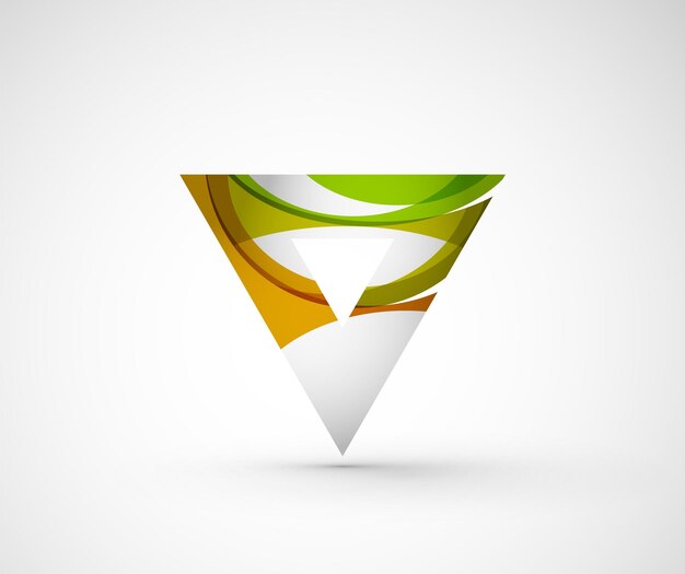 Arco triangular geométrico abstracto del logotipo de la empresa