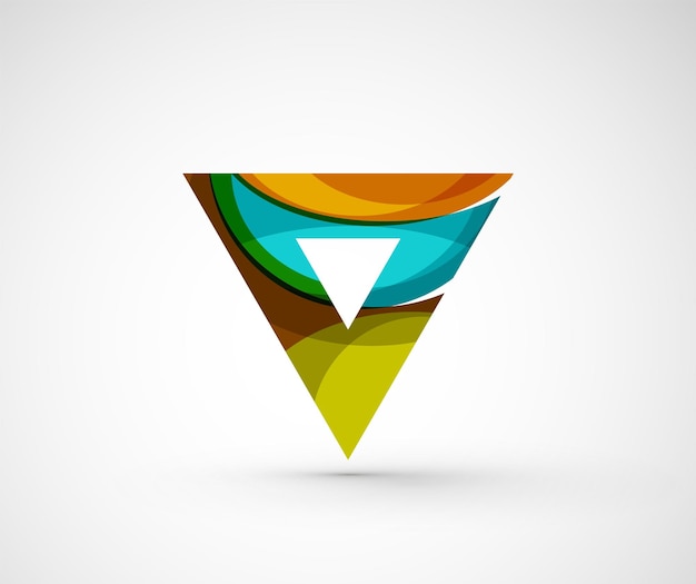Arco triangular geométrico abstracto del logotipo de la empresa