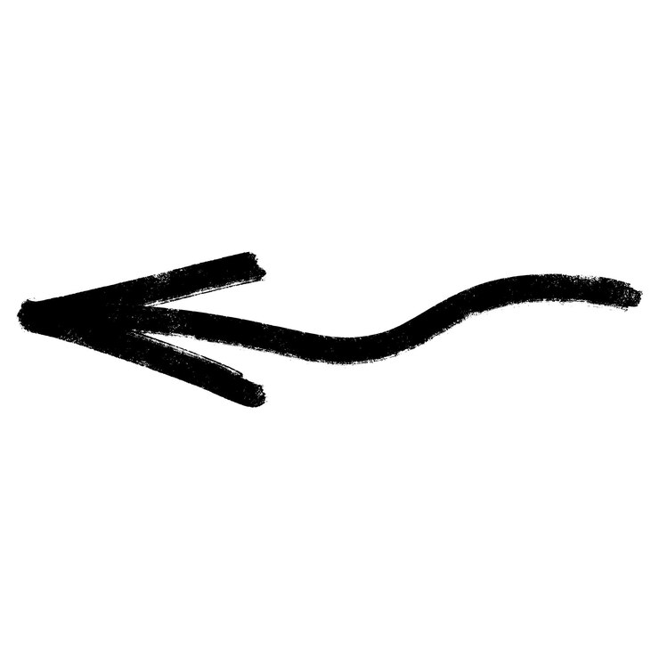 Vector arco vectorial dibujado a mano en fondo blanco ilustración vectorial de flecha dibujada con pincel en negrita