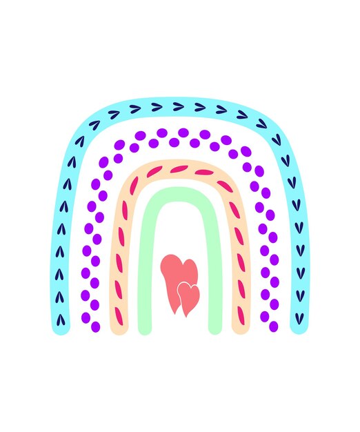 arcoiris dibujo vectorial