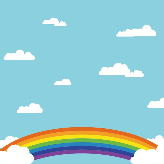 arcoiris con nubes