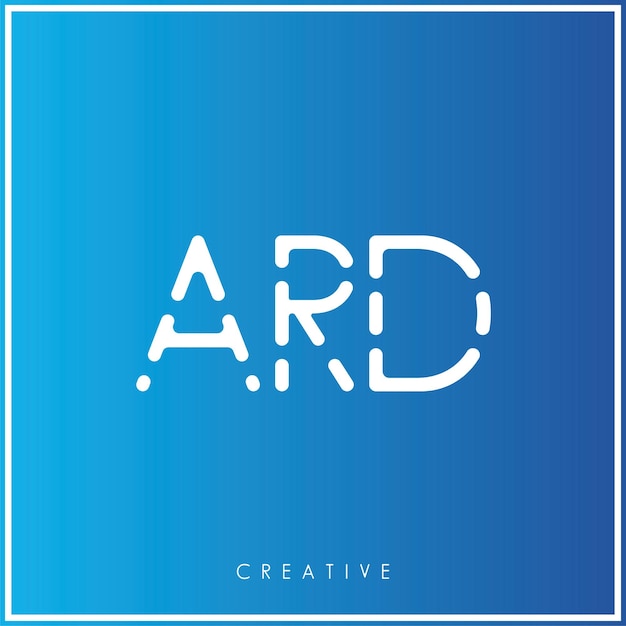 ARD Creative Vector Latter Diseño del logotipo Minimal Latter Logo Premium Ilustración vectorial Monograma
