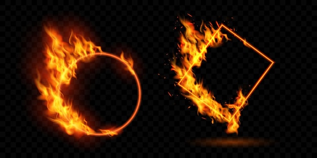 Ardiente rojo caliente chispas realistas llamas de fuego resumen de antecedentes
