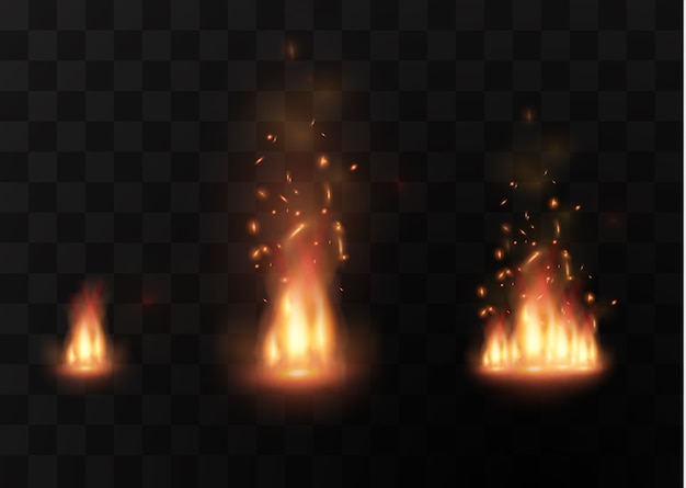 Las ardientes chispas de las luces de Boke parpadean