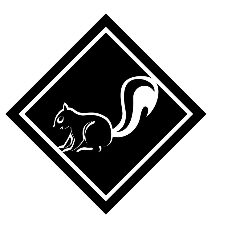 Vector ardilla creativa animal logo diseño icono símbolo ilustración vector