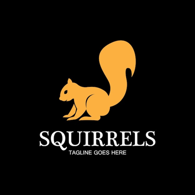 Ardilla creativa animal logo diseño icono símbolo ilustración-vector