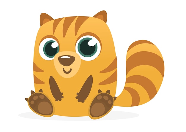 Ardilla de dibujos animados o marmota sentada Ilustración de vector animal de bosque de ardilla listada
