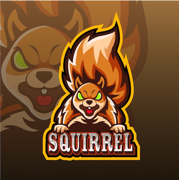 Ardilla mascota esport logo