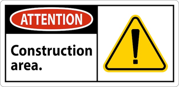 Área de construcción de señales de atención