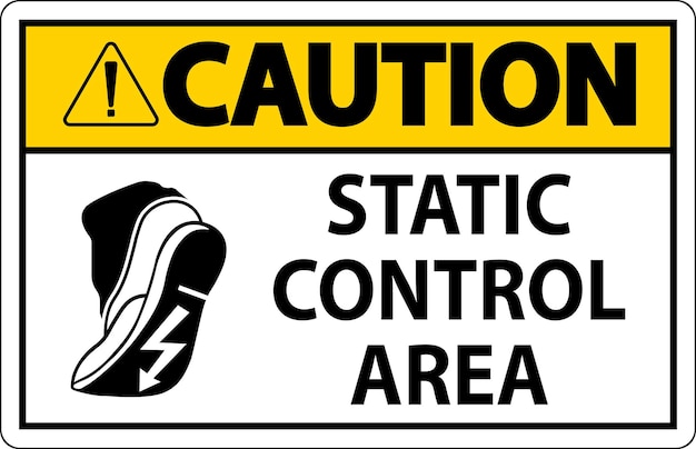 Área de control estático de señales de precaución