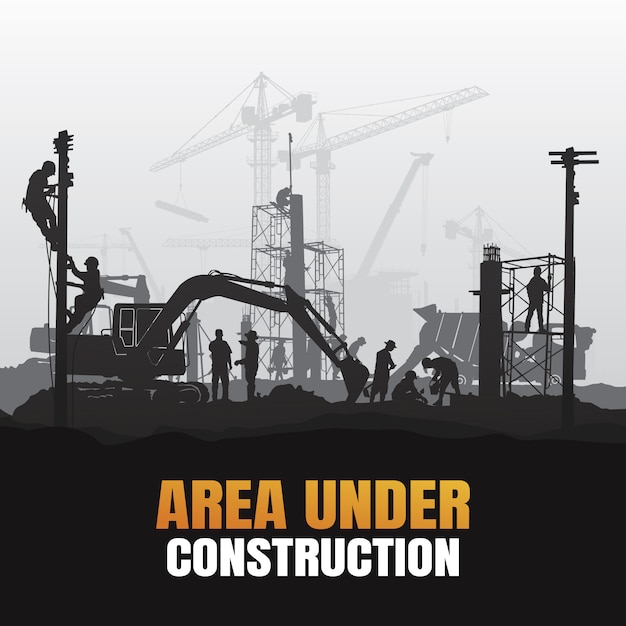 Área bajo fondo de construcción