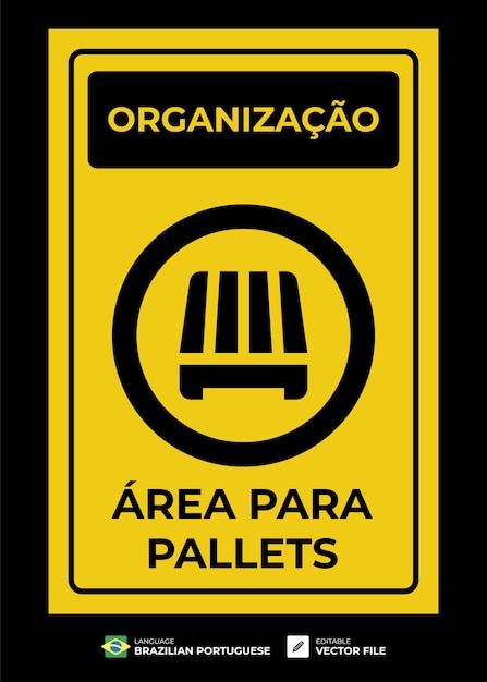 Vector Área de paletas de la junta de organización