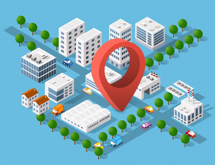 Vector área urbana de la ciudad.