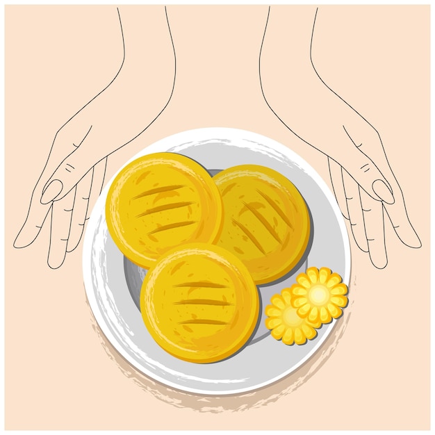 Arepa Un plato en un plato con un nombre