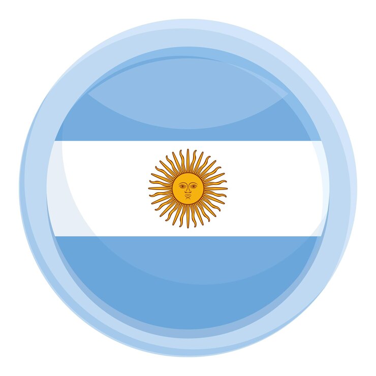 Argentina bandera icono dibujos animados vector América viajes Buenos aires