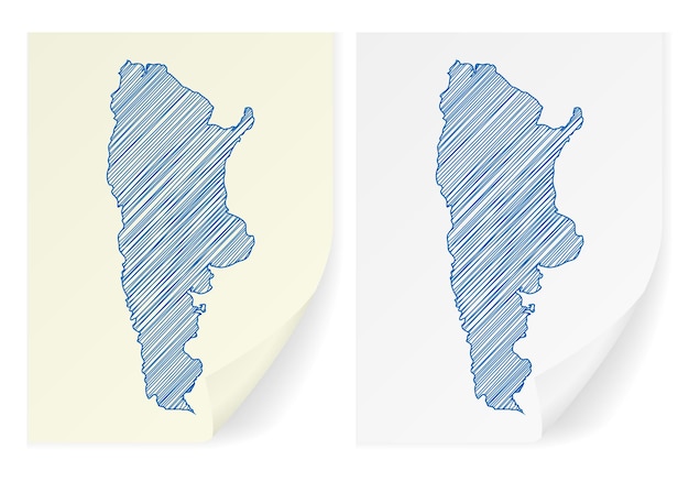 Vector argentina garabato mapa