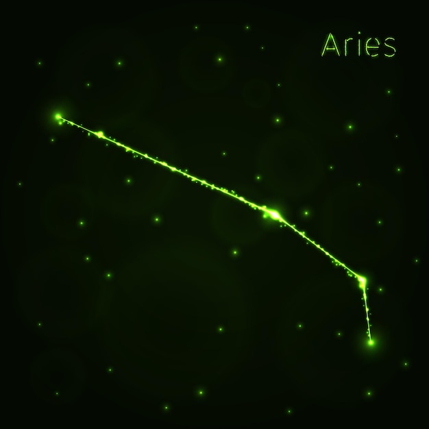 Aries silueta de luces