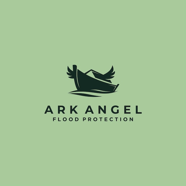 ark angel logo design vecto