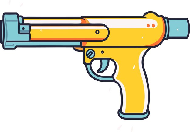 un arma amarilla que dice arma en él