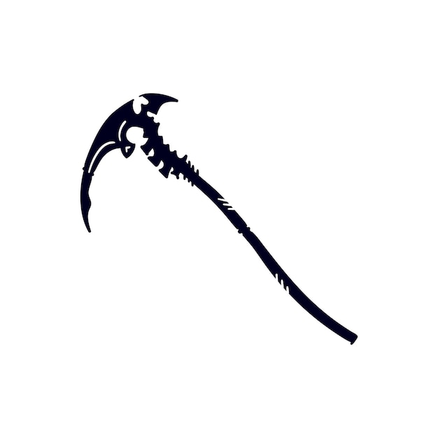 Arma de la guinda medieval para la interfaz de usuario de juegos de fantasía y iconos de activos dibujos animados de ilustración vectorial